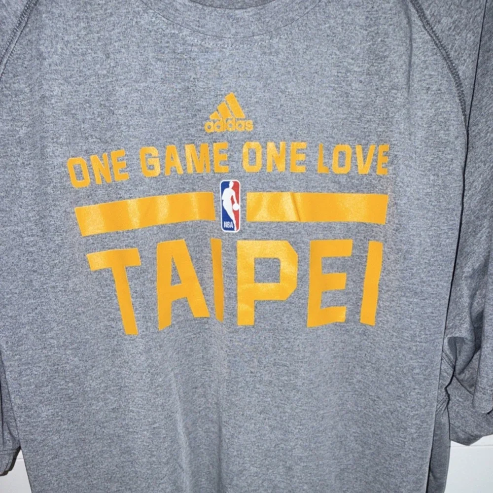 Adidas NBA One Game One Love Taipei Gray Shirt Basketball Sz XL